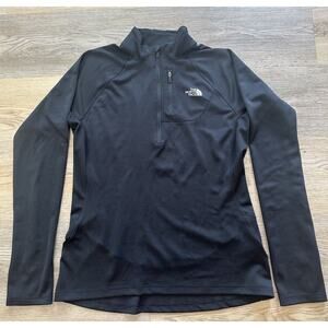The North Face Impulse Active 1/4 Zip Pullover Athletic Black Jacket Top Large